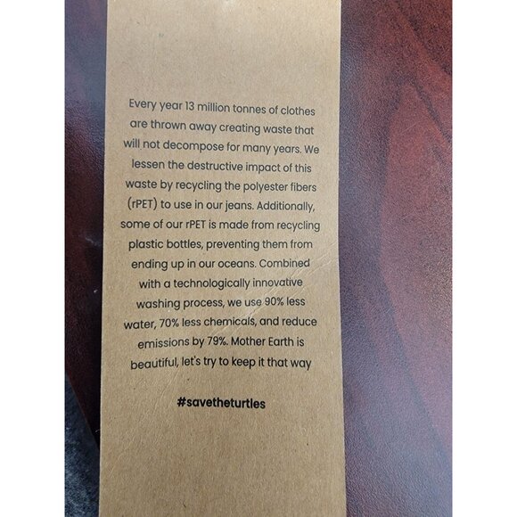 Blue Turtle Womens Sustainable Distressed Denim Jeans With Patchwork Design & St - Picture 7 of 8